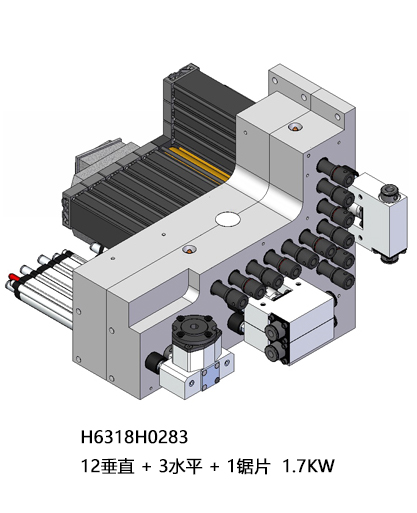 雕刻机开料机用数控排钻CNC排钻包H6318H0283 12垂直+ 3水平+ 1锯片12 