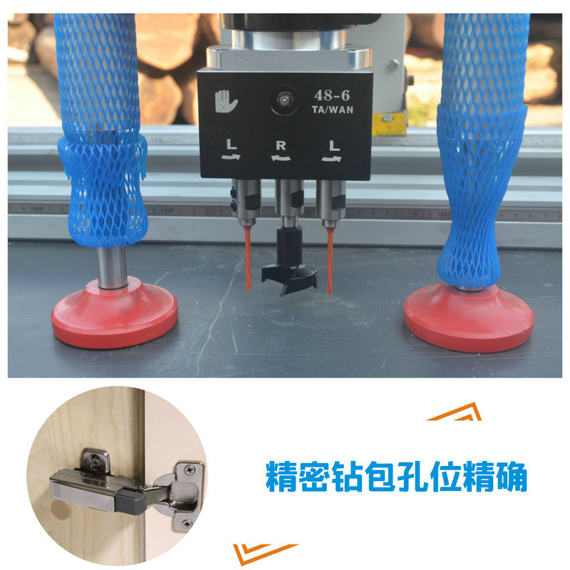 双头铰链钻 柜门合页钻孔设备 橱柜生产设备 顺德木工机械 打孔机