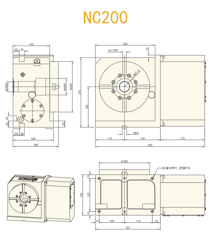 古田NC200四轴转台